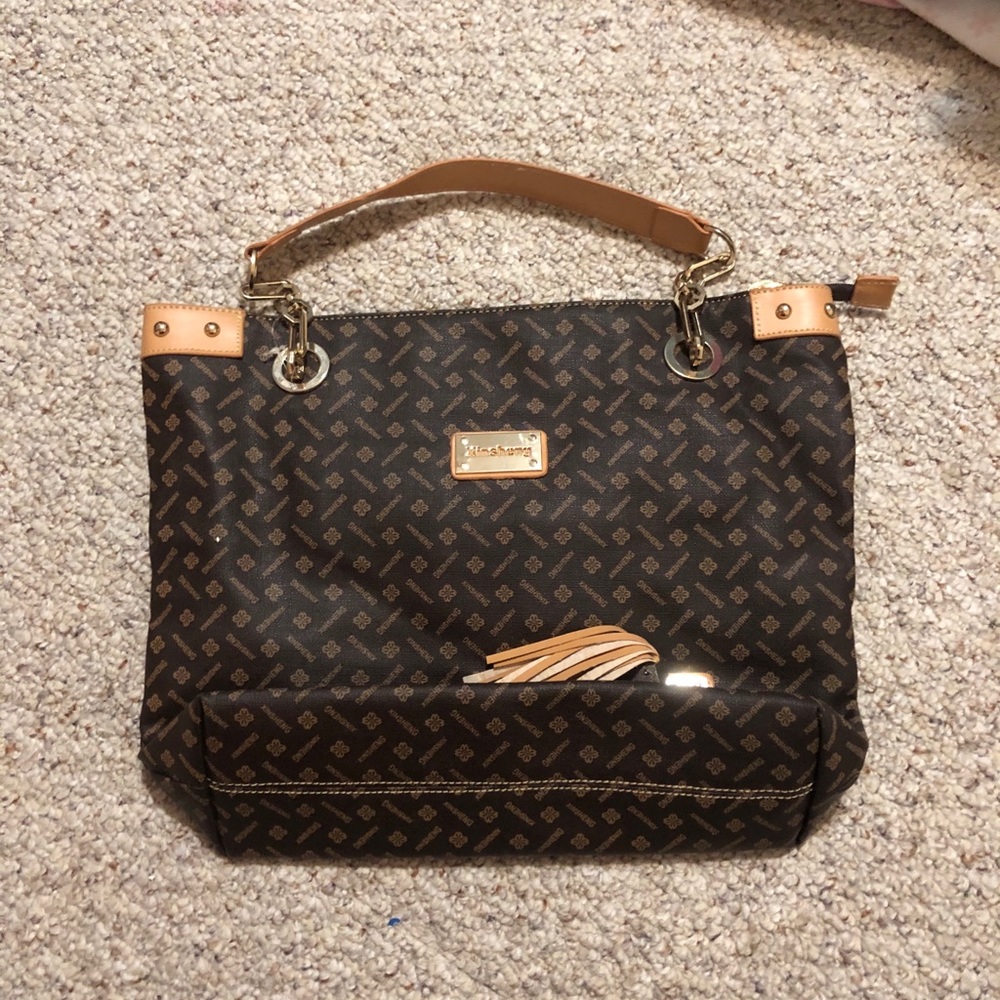 Brown leather shoulder bag new